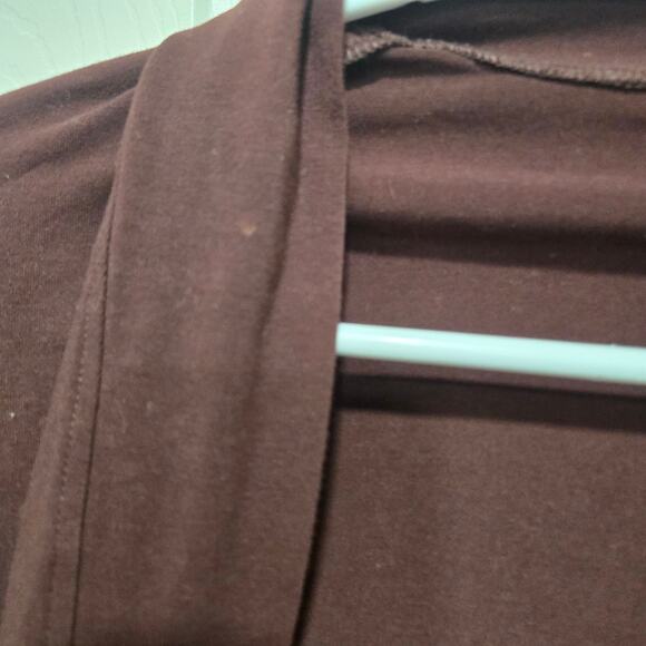 Storq SoftKnit Maternity Robe Large Brown Belt Missing Small Stain - Picture 6 of 7